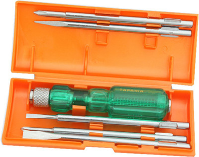 

Taparia 812 with Neon Bulbs Combination Screwdriver Set(Pack of 5), Orange
