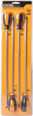 

JCB Long Handle Screwdriver Set(Pack of 4), Black;yellow