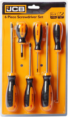 

JCB Combination Screwdriver Set(Pack of 6), Yellow;black