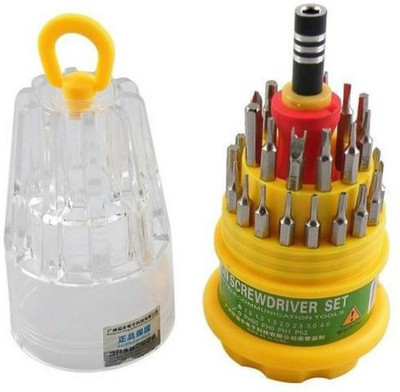

Krishna Jack 31 Standard Screwdriver Set(Pack of 31), Yellow