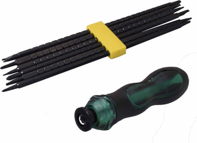 

Asraw 12 in 1 Impact Screwdriver Set(Pack of 7), Green
