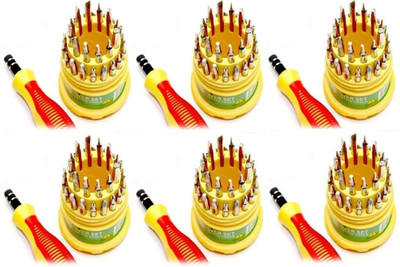 

Jackly 31in1-3Pcs Ratchet Screwdriver Set(Pack of 31), Yellow;red;silver