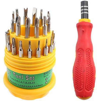

MK 31 In 1 Ratchet Screwdriver Set(Pack of 1), Yellow;red