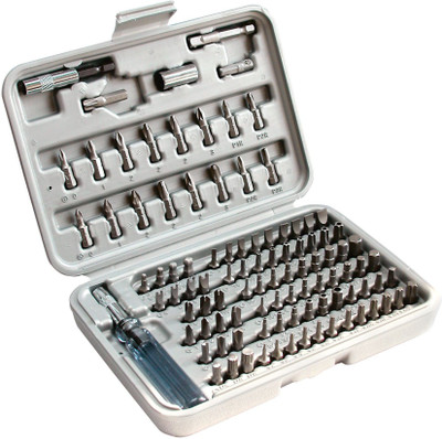 

CIC 102pc.Magnetic S/D & Bit Combination Screwdriver Set(Pack of 102), Grey
