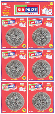 

Sir Prize Superior Quality Stainless steel Scrubber Combo Set (Pack of 6) Scrub Pad(Small, Pack of 6)