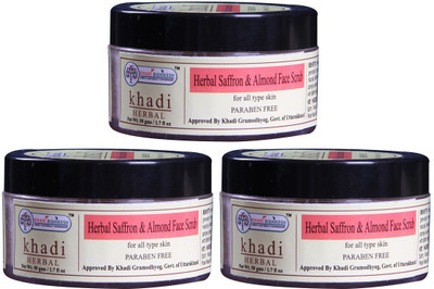 

Khadi Rishikesh Herbal Saffron & Almond -Pack of 3 Face Scrub Each Scrub(50 g)