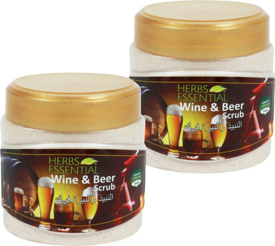 

Herbs Essential Face & Body Wine & Beer Scrub (Pack of 2) Scrub(1000 g)
