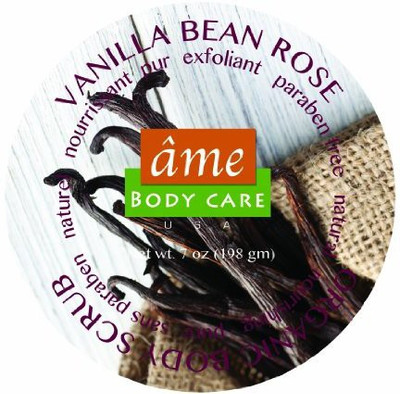 

ame Body Care 100% organic body scrubs, vanilla bean rose, 7 oz (198 gm) Scrub(198 g)