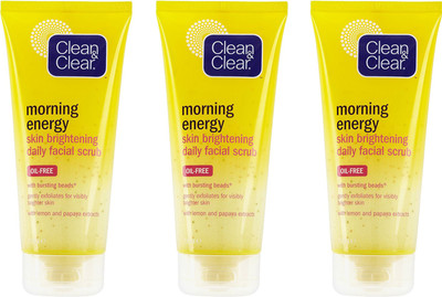 

Clean & Clear Clean & Clear Morning Energy Skin Brightening Scrub set of 3 Scrub(450 ml)