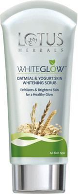 LOTUS HERBALS Whiteglow Oatmeal & Yogurt Skin Whitening Scrub(100 g)