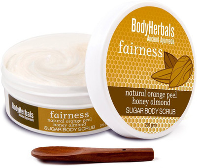 

BodyHerbals Fairness, Orange Peel Honey Almond Sugar Body Scrub(200 g)
