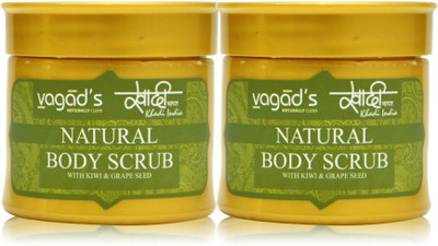 Vagad's Khadi Body scrub with Kiwi & Grape seed (100 gm x 2) Scrub(200 g)