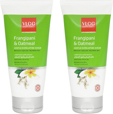 

VLCC Frangipani & Oatmeal Gentle Exfoliating Pack of 2 Scrub(300 ml)
