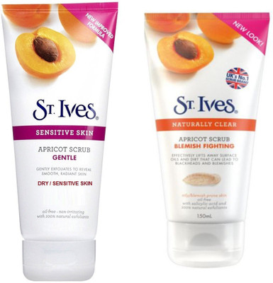 

St. Ives Sensitive Skin Apricot and naturally clear Blemish Fighting Scrub(300 ml)