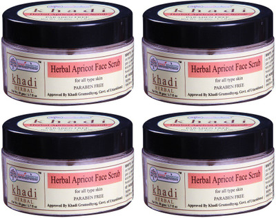 Khadi Rishikesh Herbal Apricot-Pack of 4 Face Scrub Each Scrub(50 g)