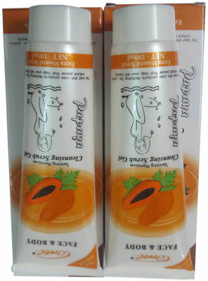 

Orvel Papaya Cleaning Body Scrub Pack of 2 Scrub(200 ml)