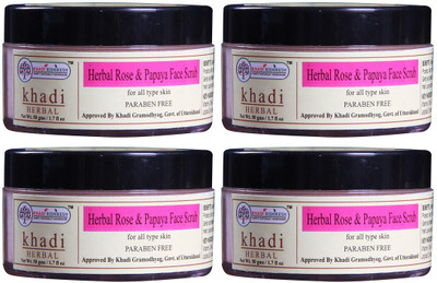 

Khadi Rishikesh Herbal Rose & Papaya -Pack of 4 Face Scrub Each Scrub(50 g)
