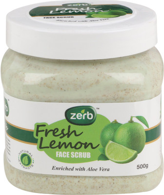 

Zerb Natural Extracts With Aloe Vera Removes Oil Dirt And Makes Your Skin Soft And Supple Fresh Lemon Face Scurb Scrub(500 g)