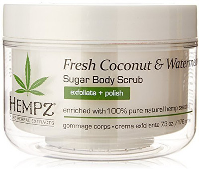 

Hempz Herbal Sugar Body Scrub, Pearl White, Fresh Coconut/watermelon Scrub(176 g)