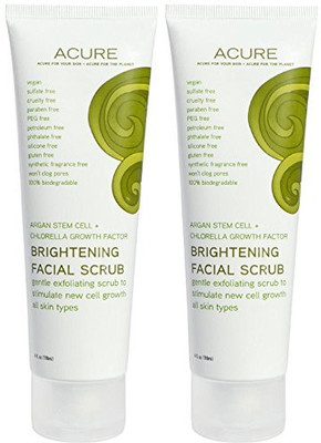 

Acure organics brightening facial scrub argan oil natural exfoliator Scrub(120 ml)