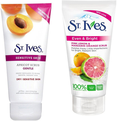 

St. Ives Sensitive Skin Apricot and Even & Bright Scrub(300 ml)