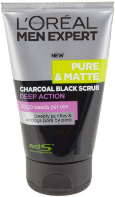 

L'Oreal Paris Men Expert Pure Matte Charcoal Black Scrub(99 ml)
