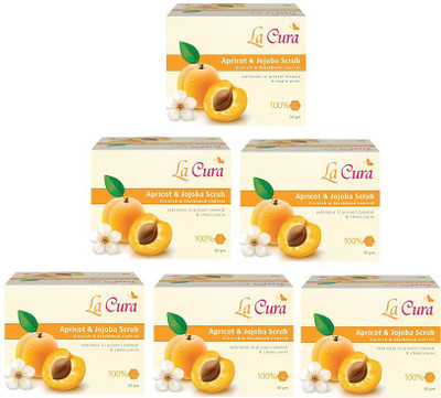 

Lacura Apricot & Jojoba Scrub (Pack of 6 pc 50 g each) Scrub(300 g)