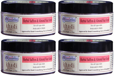 

Khadi Rishikesh Herbal Saffron & Almond -Pack of 4 Face Scrub Each Scrub(50 g)