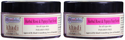 

Khadi Rishikesh Herbal Rose & Papaya -Pack of 2 Face Scrub Each Scrub(50 g)