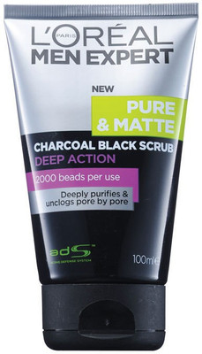 

L'Oreal Paris Men Expert Pure & Matte Charcoal Black Scrub(100 ml)