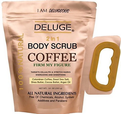 

Deluge Organic Coffee Body Scrub, Tightens, Tones, Reduces Cellulite 100% Natural Scrub(283 g)