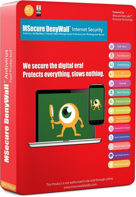 Msecure Internet Security 3 User 1 Year(CD/DVD)