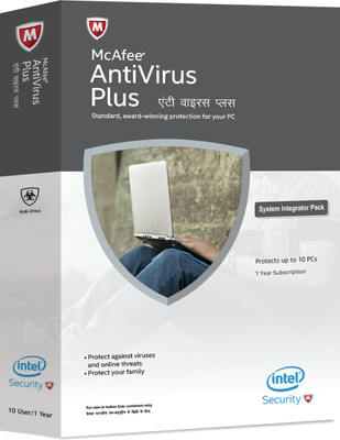 

McAfee Anti-virus 10 User 1 Year(CD/DVD)