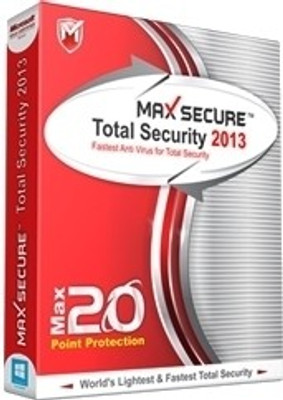 Max Secure Total Security 2013 3 PC 1 Year(CD/DVD)