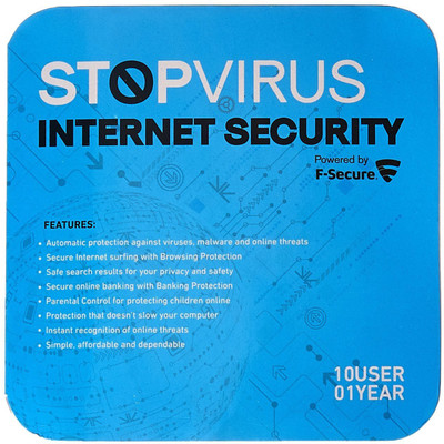 Stop Virus Internet Security 10.0 User 1 Year(CD/DVD)