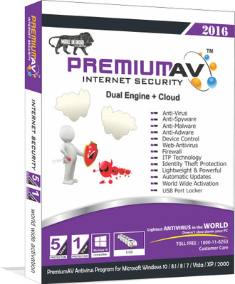 

PremiumAV Internet Security 5 User 1 Year(CD/DVD)