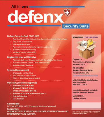 DefenxIT Total Security 1.0 User 1 Year(CD/DVD)