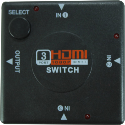 Smart Pro 3 Port HDMI Switch Media Streaming Device(Black) available at flipkart for Rs.499