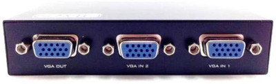 MEF 2 Ports VGA Switch to Connect Two CPU to One Display Media Streaming Device(Black) available at flipkart for Rs.255
