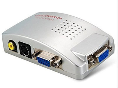 

Divinext VGA to TV AV Composite RCA S-Video Converter Box Adaptor for Computer Laptop PC MAC Monitor Media Streaming Device(Silver)