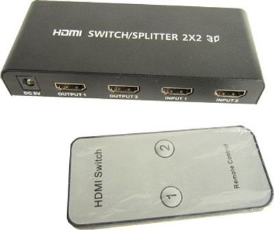 

Smart Power 2 input, 2 output HDMI Splitter/switch Media Streaming Device(Black)