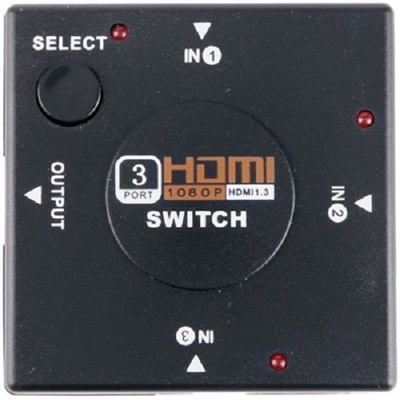KARP 3 in 1 Output port Mini 3D HDMI Amplifier Switch (1080p) Media Streaming Device(Black) available at flipkart for Rs.369