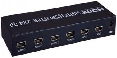 

Smart Power 2 input,4 Output HDMI Splitter/Switch Media Streaming Device(Black)