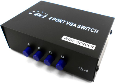 

Redeemer 4 Port VGA Input Output Switch Media Streaming Device(Black)