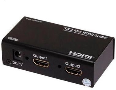 

Speed Plastic Black HDMI Splitter 1 Input 2 Output Media Streaming Device(Black)