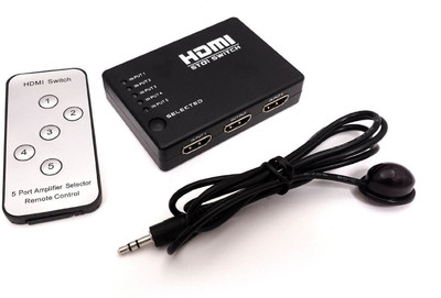 

Iconnect-World HDMI SWITCH 5 IN 1 OUTPUT WITH REMOTE CONTROLL Media Streaming Device(Black)