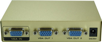 Smart Pro 2 Port VGA Splitter - 200Mhz Media Streaming Device(Golden) available at flipkart for Rs.529