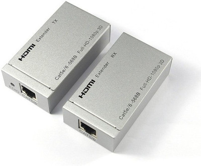 

ROQ 60 Meter HDMI Extender Over Cat 5e/6 Media Streaming Device(Silver)