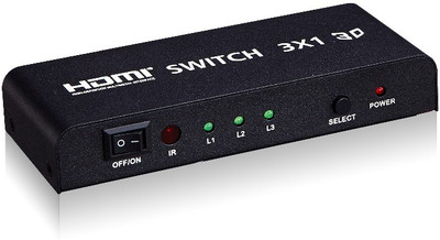 Axcess 3x1 HDMI Switcher 3D Media Streaming Device(Black)