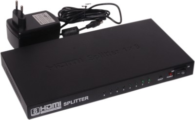 

Speed Plastic Black HDMI Splitter 1 Input 8 Output Media Streaming Device(Black)